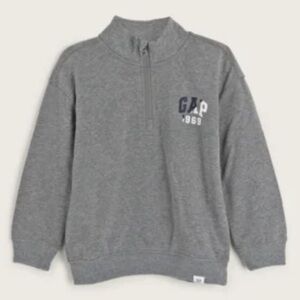 Gap Factory Kids Gap Logo Quarter-Zip Sweatshirt (Size: L)